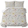 Boersma Mushroom Decoration Pattern Duvet Cover Set 3 Pieces Queen Size Soft Bedding Set With 2 Pilowcases with Zipper Closure for All Seasons - 3 of 4