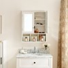 Bathroom Storage Cabinet, Medicine Cabinets for Bathroom with Mirror, 2 Doors 2 Adjustable Shelf + 3 Christmas Style Storage Basket - 3 of 4