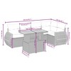 vidaXL Garden Sofa Set Black and Cream White - 3 of 4
