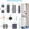 12pcs Microfiber Dusters, Duster with Extension Pole(Stainless Steel) 30 to 100'', Bendable Extendable Long Feather Duster - 2 of 4