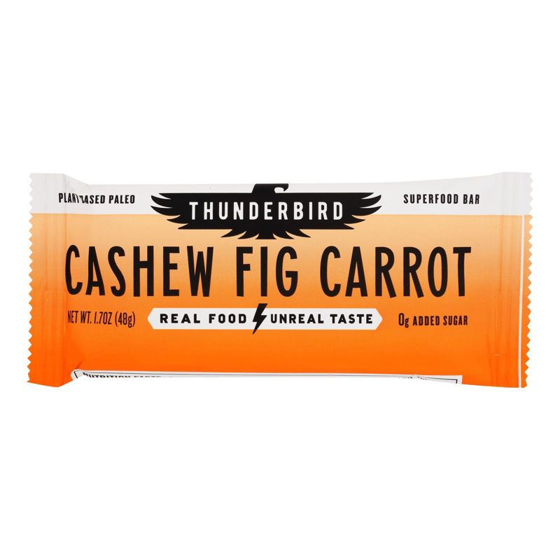 Thunderbird Real Food Bars Cashew Fig Carrot Superfood Bar - 12 bars, 1.7 oz, 2 of 5