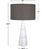 Uttermost Citadel White Marble Table Lamp – Honed Marble Base with Antique Brass, 17"x17"x28.75" - 3 of 4