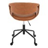 LumiSource Curvo Upholstered 4-Stars Task Chair PU - 4 of 4