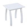 Sapphtopaz Modern End Table with Slat Design Small Accent Table with Curved Wooden Legs Home Decor Rectangle Side Table for Living Room,Bedroom - 4 of 4