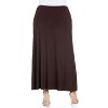 24seven Comfort Apparel Women's Elastic Waist Maxi Skirt - 3 of 4