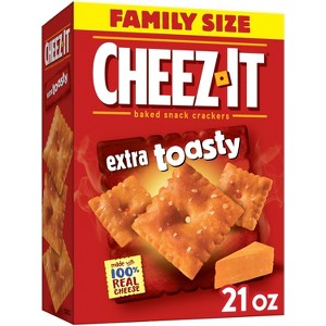 Cheez-It Extra Toasty Family Size Cheese Crackers - 21oz - 1 of 4