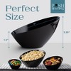 Posh Setting Black Angled Plastic Small Serving Bowls - 8 oz. - 5 Pack - 4 of 4