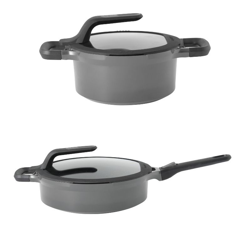 BergHOFF Gem Stay Cool Non-stick Cast Aluminum 4Pc Cookware Set With Silicone Rim, 1 of 9