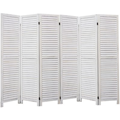 6 Panel Room Divider Full Length Wood Shutters Louver White Target   GUEST 23cf3039 F947 4086 Ae29 B417f0062f9e