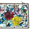 Chloe Lighting Sunsprite Tiffany-Style Floal Stained Glass Window Panel 27" Width - 4 of 4