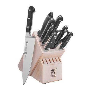 HENCKELS ZWILLING JA Henckels Zwilling gourmet 14-pc knife block set, 3.15  Pound, Black/Stainless Steel