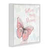 Stupell Industries Follow Your Dreams Pink Butterfly, 24" x 24" - 3 of 4