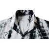 LA LEELA Men's Button Down Hawaiian Shirt Stylish Beach Short Sleeves Aloha Party Casual Tops Summer Funky Holidays Shirts M Ash, Light Tie Dye - 3 of 4