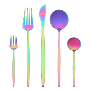 REGALWOVEN Stainless Steel Mirror Polished Flatware Set 5 Pcs 1 Set - 1 of 4