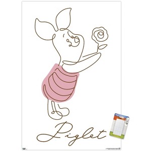 Trends International Disney Simple Moments Line Art - Piglet Unframed Wall Poster Prints - 1 of 4
