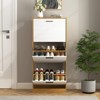 ALEXOUN Shoe Storage Cabinet,Freestanding Shoe Cabinet Storage with wooden handle for Entryway,Hallway - 2 of 4