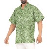 HAPPY BAY Mens Short Sleeve Button Down Summer Vacation Casual Camp Hawaiian Shirt Cotton Linen Effect Beach Shirts for Men - 4 of 4