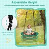 Costzon 40" Saucer Tree Swing for Kids, with 2 Carabiners, Adjustable Ropes, Waterproof 900D Fabric, Outdoor Round Swing (Green Dinosaur) - 2 of 4
