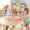 Guidecraft Kids Nordic Table & Chair Set- White: Wooden Round Toddler Table for Crafts & Writing | Playroom Furniture| Kids Activity Table w/ 4 Chairs - 4 of 4