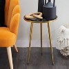 Contemporary Aluminum With Tripod Legs Accent Table Gold - Olivia & May: Velvet Sofa Companion, Brass Decor, Indoor Use - 2 of 4