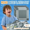 Strictly Briks Building Blocks Road Plates 10x10", 4 Pack Baseplates Compatible with Major Brands, 2 Straight, 2 Curved, 1 Intersection - 2 of 4