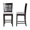 Set of 2 Deanna Fabric Counter Height Barstool Gray/Dark Brown - Baxton Studio: Upholstered Rectangle, Rubberwood Frame, 25.4" Seat Height - 4 of 4