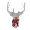 Transpac Metal 23.25 in. Gray Christmas Corrugated Reindeer with Scarf Wall Decor - image 3 of 4