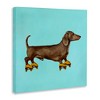 Stupell Industries Funny Dachshund On Roller Skates, 17" x 17" - 3 of 4