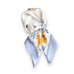 Anna-Kaci Women's Cute Scarf with Floral Print and Soft Glossy Finish 27×27 Inches - 1 of 4