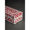 Jodhpur Mother of Pearl Decorative Box, Burgundy, 12" - image 4 of 4