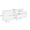89" Velvet 3-Seater Sofa,Modern Couch with Channel Tufting,Pocket Spring Cushions & Metal Legs for Living Room,Bedroom-Baofuwish - 4 of 4