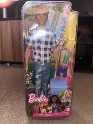 Barbie It Takes Two Doll & Accessories, Camping Set with Cooler, Map &  More, Blonde Ken Doll with Blue Eyes in Plaid Shirt