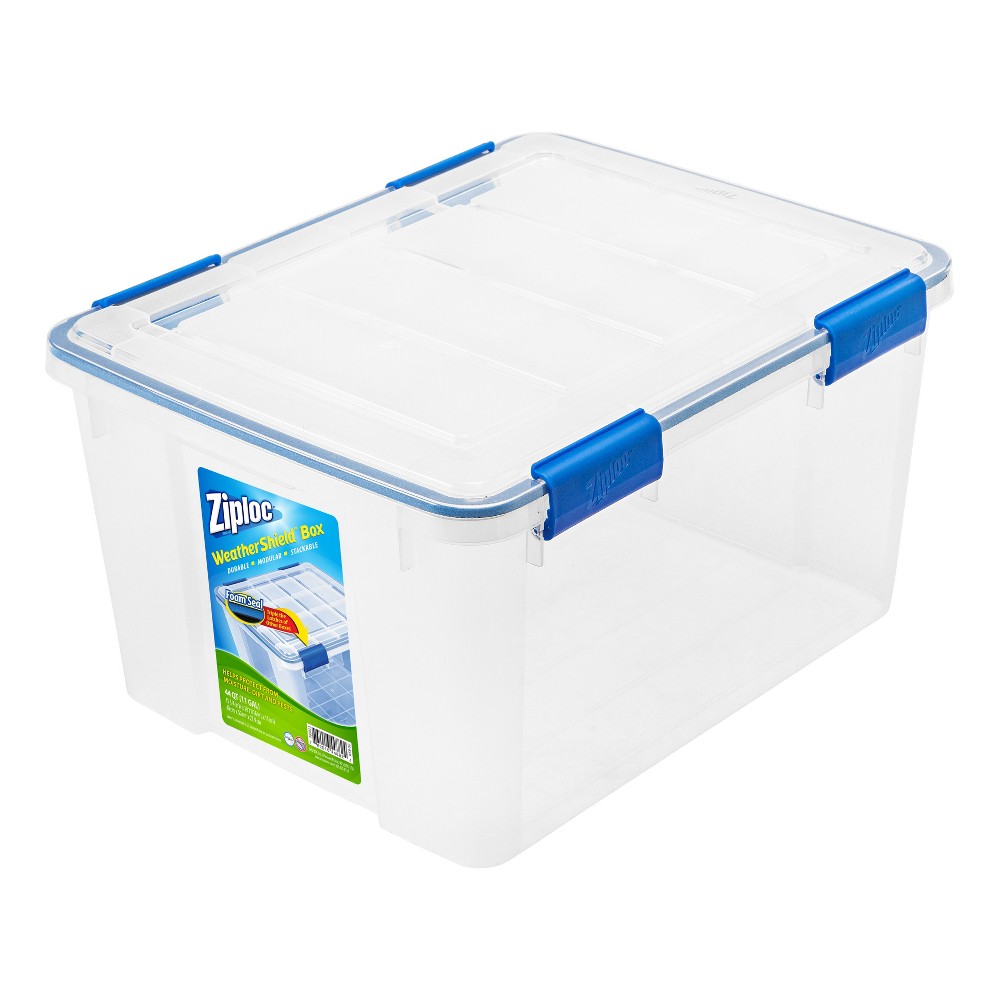 UPC 762016448824 product image for Ziploc 44 Qt 1pc WeatherShield Clear Storage Box | upcitemdb.com