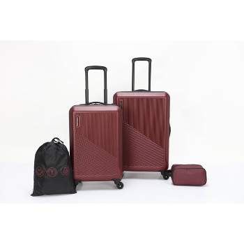 Skyline 24" Hardside Checked 4pc Luggage Set