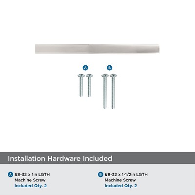 Polished Nickel 5-1/4" Modern Cabinet Bar Pull