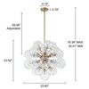 LLHZSY 21-Light Brushed Gold Chandelier with Clear Textured Glass Shade - 23 3/5" - 3 of 4