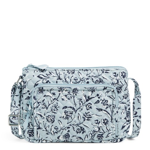 Vera Bradley Women's Cotton Triple Zip Hipster Crossbody Bag Perennials  Gray : Target