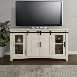 Aspen 65" Solid Wood TV Stand Antique White Finish - Martin Svensson Home - 1 of 4