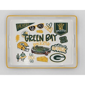 NFL Green Bay Packers Loco Fan Large Serving Tray with Handle - 1 of 1