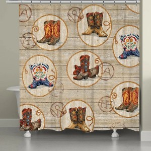 Laural Home Western Boots Shower Curtain - 1 of 1