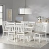 7pc Miller Rectangular Dining Set White - Lifestorey: Upholstered Chairs, Rubberwood, Seats 6 - 2 of 4
