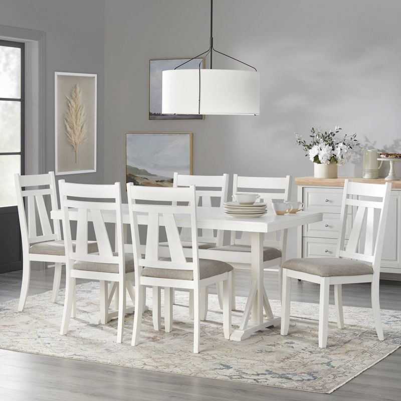 Set of 2 Miller Dining Chairs White - Lifestorey, 4 of 9