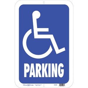 Hillman English Blue Handicap Sign 19 in. H X 15 in. W - Case of 5 - 1 of 1