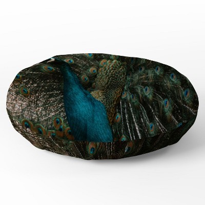 Ingrid Beddoes Peacock And Proud IV Round Floor Pillow - Deny Designs