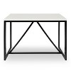 Kate and Laurel Truss Rectangle Wood Pub Table, 48x24x36, White and Black - 2 of 4