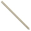 Black Bow Jewelry Mens 8mm Stainless Steel, Gold-Tone Plated & CZ Link Bracelet, 8.5 In - 2 of 4