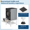 Washer and Dryer Pedestal with Pull-Out Shelf, 24" Wide Laundry Pedestal with Drain Pan & Hose, 21" Height, 800 lbs Capacity, Black - 4 of 4