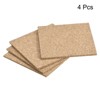 Unique Bargains Cork Heat Resistant DIY Tableware Square Coasters 4 Pcs - 3 of 3