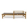 Christopher Knight Home Hampton Outdoor Acacia Wood and Wicker Adjustable Chaise Lounge - 4 of 4