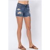 Women's Daisy Patch HR Shorts - Judy Blue - 3 of 4